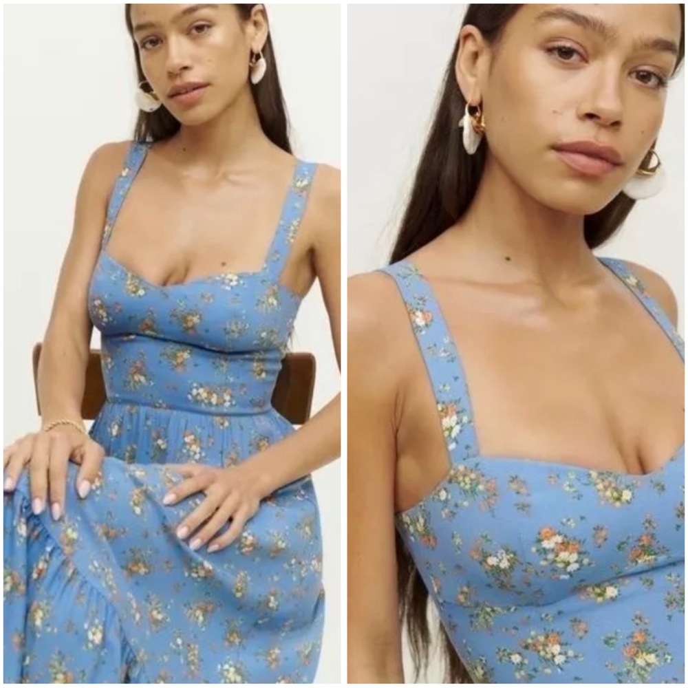 Reformation Celestia Floral Dress in Rory 0 NWT - Picture 2 of 14